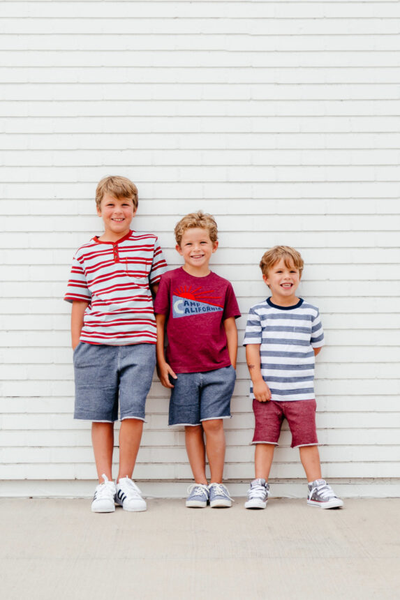 blue striped shirt - pocket shirt - striped pocket shirt - boys pocket tshirt - boy sneakers - converse