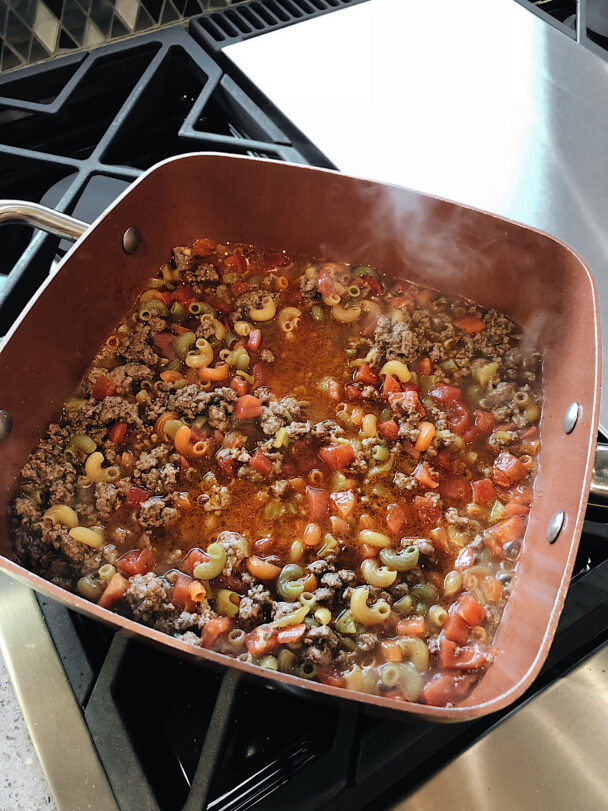 easy taco macaroni skillet recipe for family homemade dinners