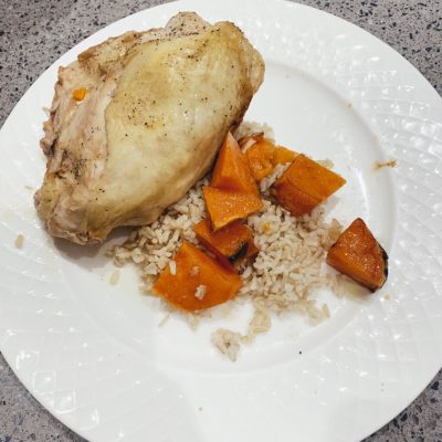 Baked chicken with sweet potatoes homemade recipe