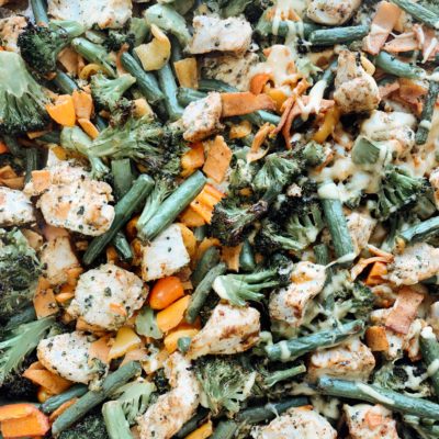 healthy recipe with chicken and veggies