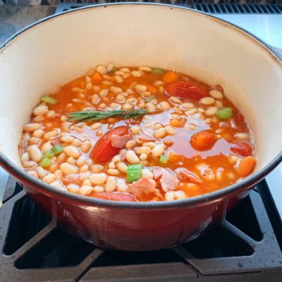 lifestyle blogger's Tuscan Ribollita soup recipe for chilly days