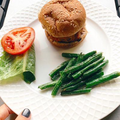 easy to make and healthy clubhouse turkey burger with green beans recipe