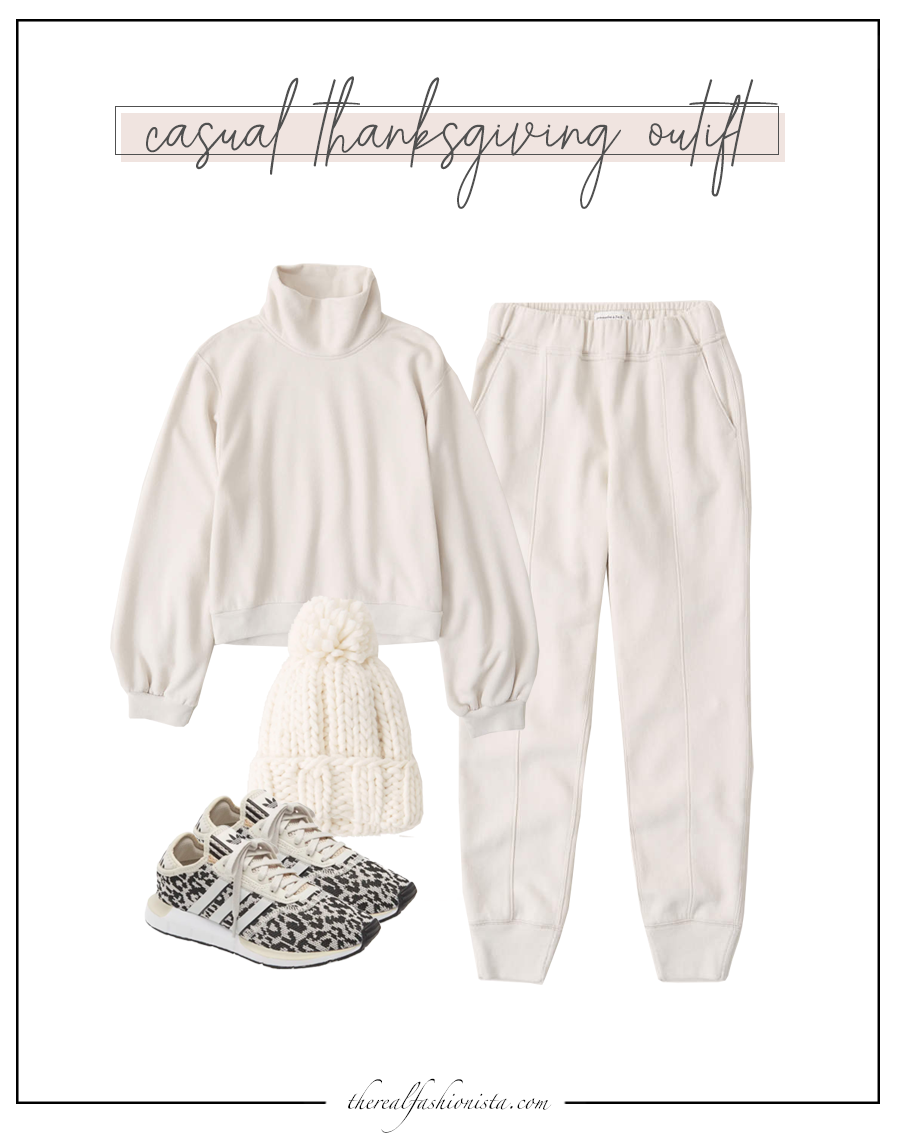 matching loungewear thanksgiving fall outfit idea