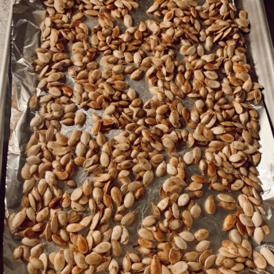 easy to make roasted pumpkin seeds fall recipe