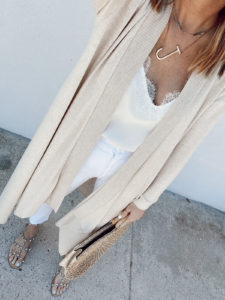 1.state jaime shrayber collection - soft beige long sleeve front cozy cardigan