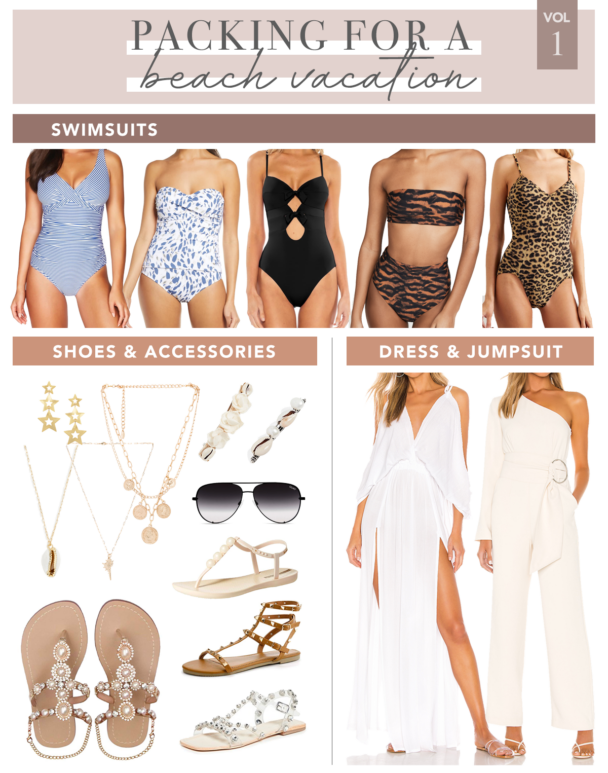 what to pack for a summer beach vacation - swimsuit outfit ideas