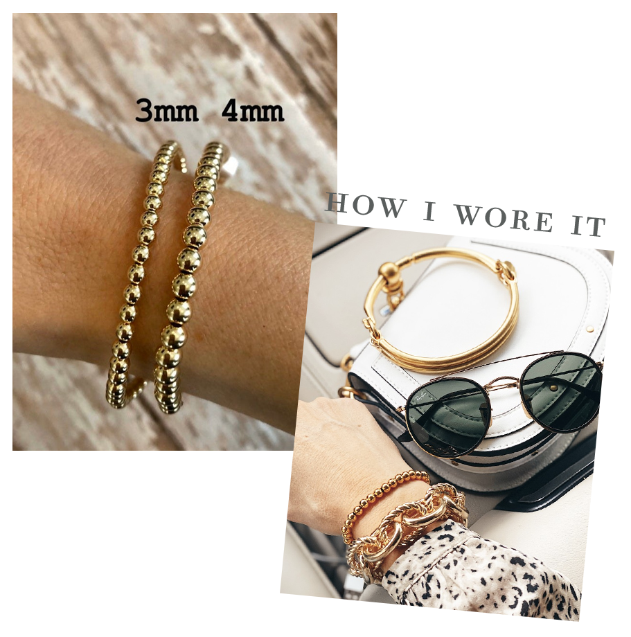 bracelet stack inspiration - 3mm 14K Gold Filled Bead Bracelet