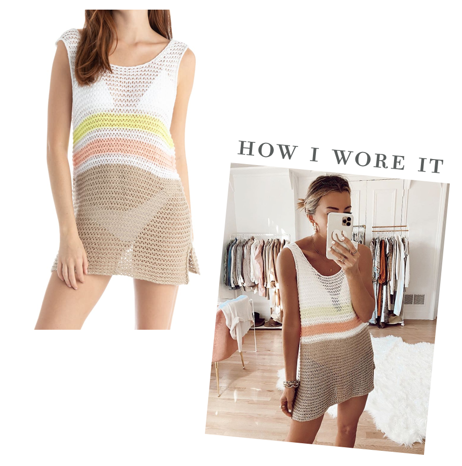 nordstrom tavik jagger colorblock swimsuit cover up mini dress