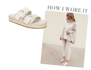 comfortable designer casual shoes - vince white glyn slide sandals