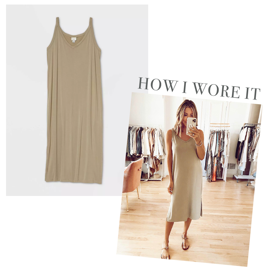 jaime shrayber wearing sleeveless knit midi summer dress