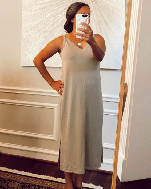 target sleeveless knit midi dress on different body types