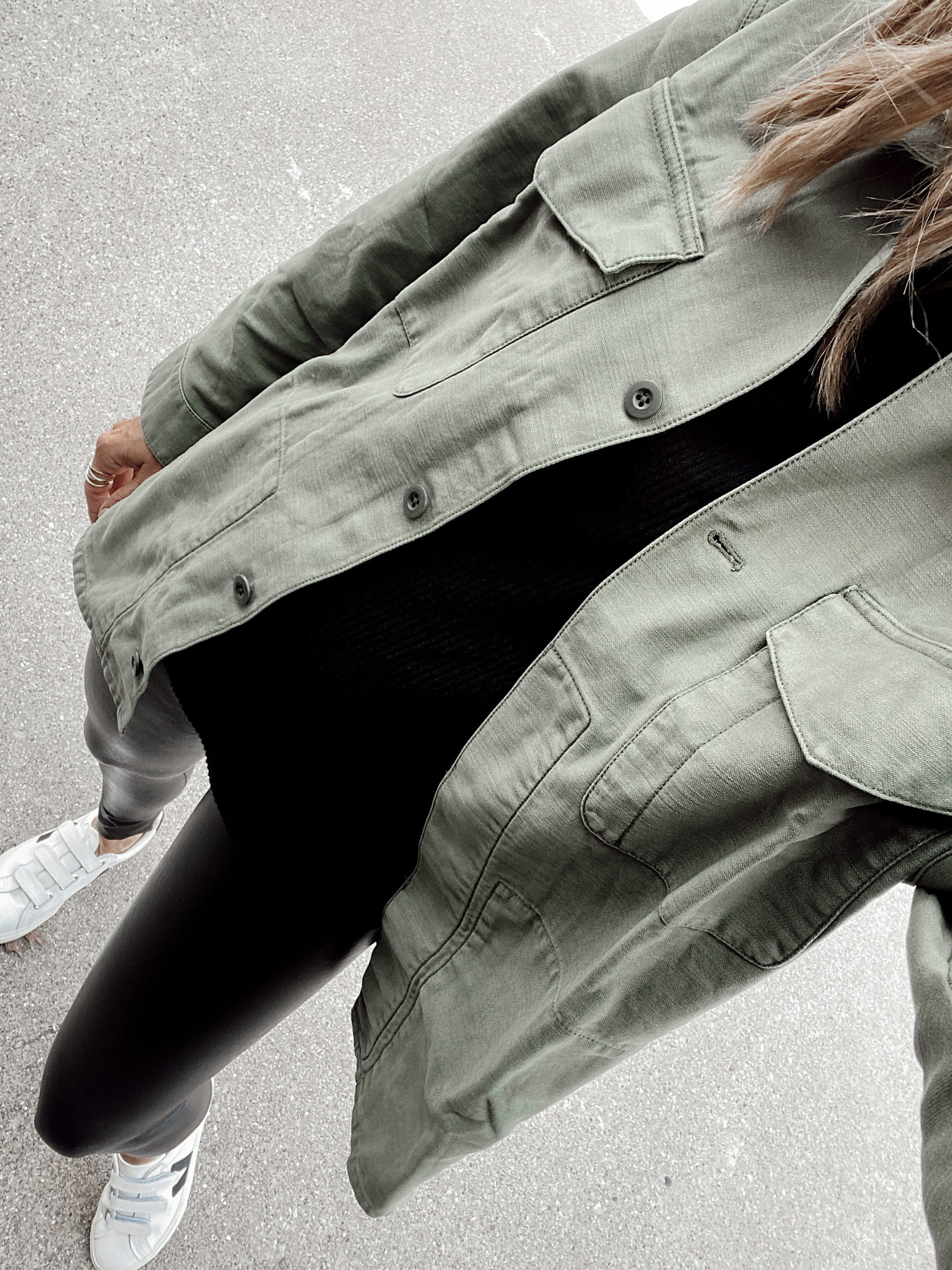 madewell olive green utility shirt jacket