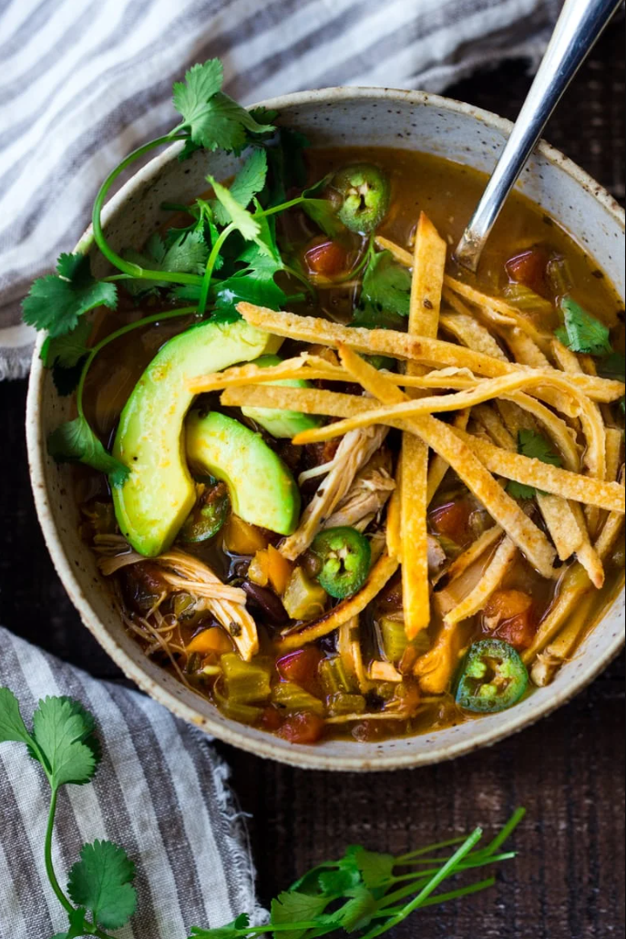 chicken tortilla soup, instant pot, dinner recipe