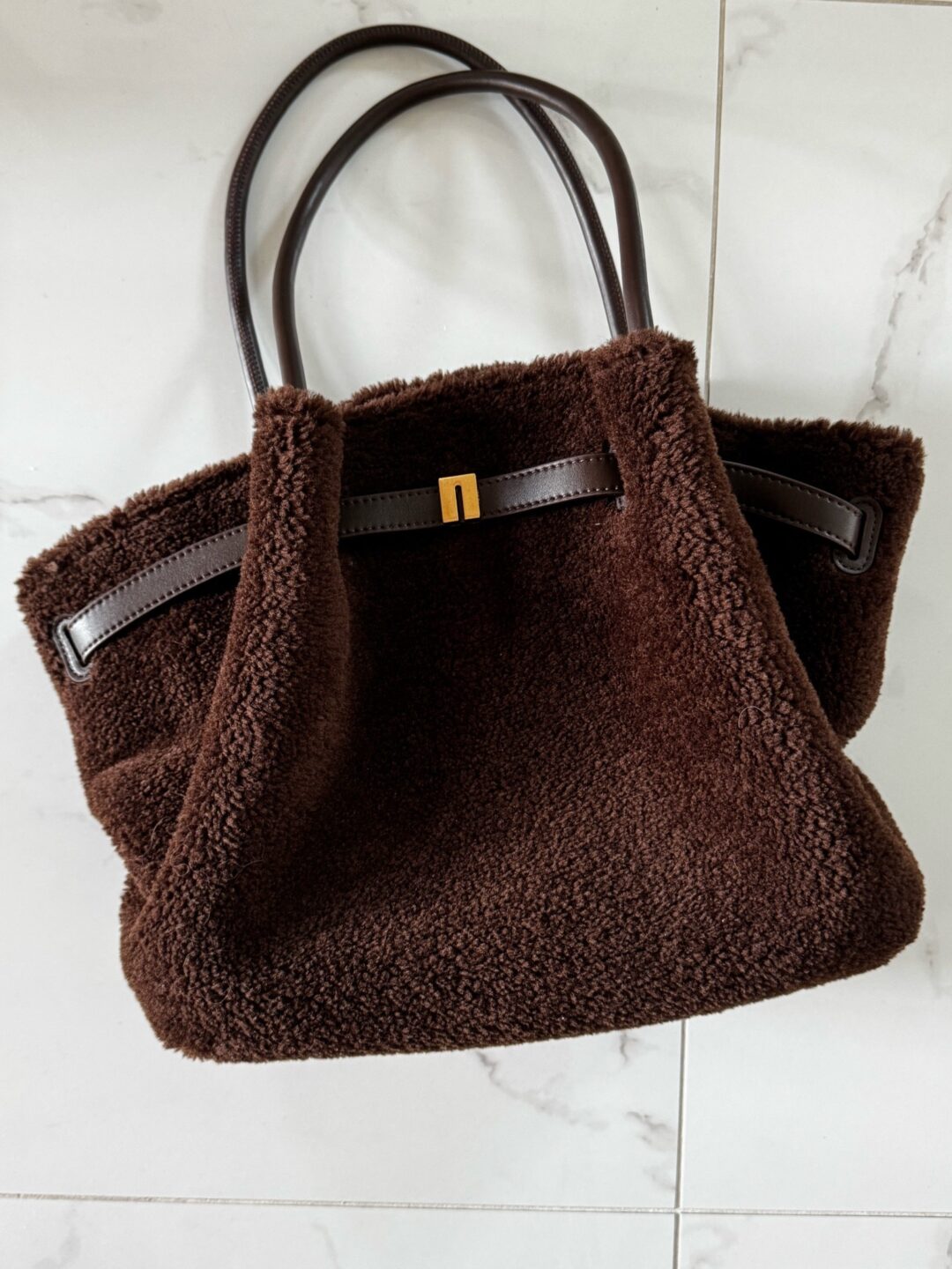 affordable faux fur tote bag